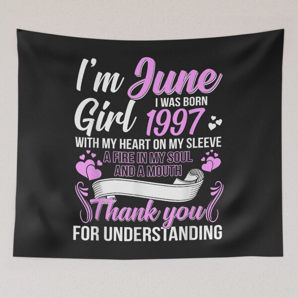 Artikelvorschau, Genial seit 1997 24. Geburtstag Im A June Girl 1997 TShirt81 entworfen und verkauft von pennyzella.
