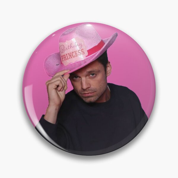 Item preview, Yes Haw! Sebastian Stan with pink Birthday Princess Cowboy Hat designed and sold by L1 Creations.