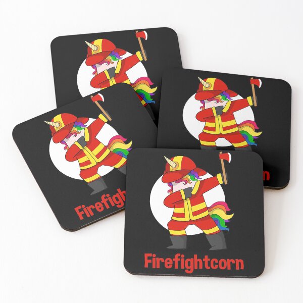Item preview, Dabbing Firefightcorn Unicorn designed and sold by HumbleShirt.