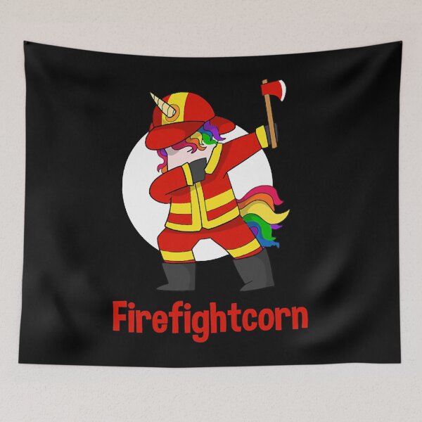 Item preview, Dabbing Firefightcorn Unicorn designed and sold by HumbleShirt.