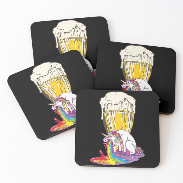 Item preview, Rainbow Puking After Beer Unicorn designed and sold by HumbleShirt.