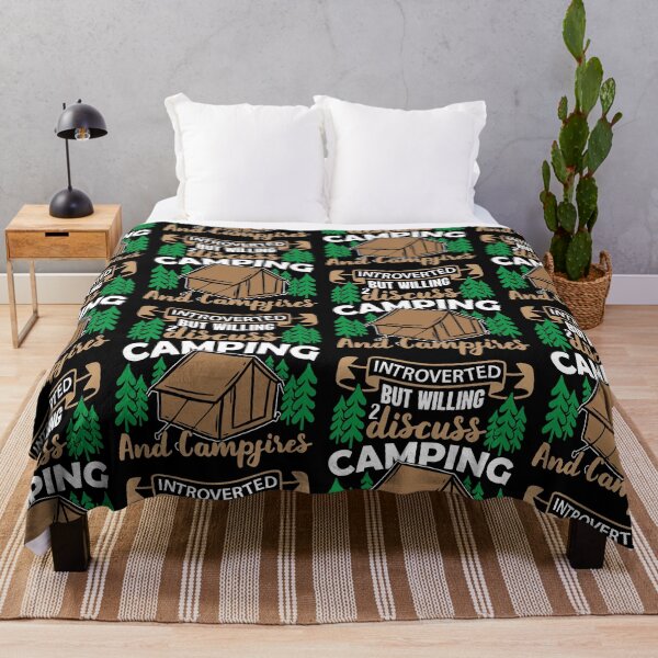 Item preview, Introverted But Willing To Discuss Camping And Campfires | Social Distancing designed and sold by GravitiTees.