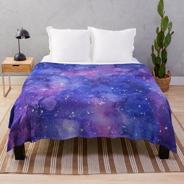 Item preview, Blue Purple Galaxy Watercolor designed and sold by Olga Shvartsur.