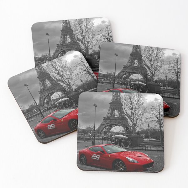 Item preview, Beautiful Ferrari in front of the Eiffel Tower designed and sold by Ann Biddlecombe.