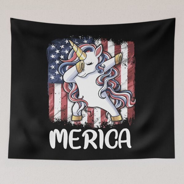 Item preview, Dabbing Merica Unicorn designed and sold by HumbleShirt.
