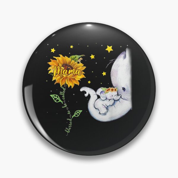 Item preview, Blessed To Be Called Mama Sunflower Elephant Mommy TShirt167 designed and sold by pennyzella.
