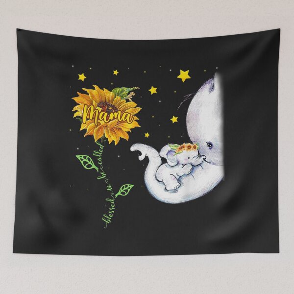 Item preview, Blessed To Be Called Mama Sunflower Elephant Mommy TShirt167 designed and sold by pennyzella.