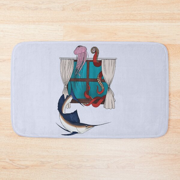 Item preview, Ocean Gateway Octopus Jellyfish Sailfish  Illustration designed and sold by fashopera.