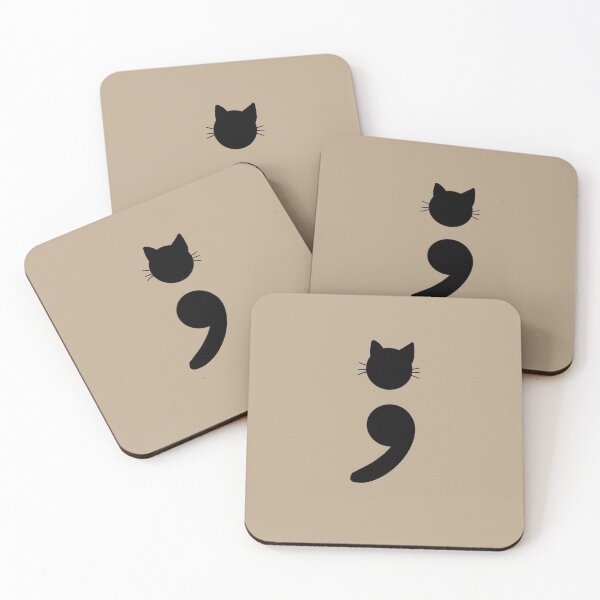 Item preview, Black Cat Semicolon designed and sold by monsoonegy.
