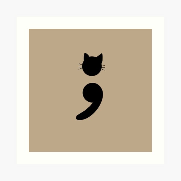 Beautiful Black Ink Semicolon Cat With Green Bow Tattoo On Forearm