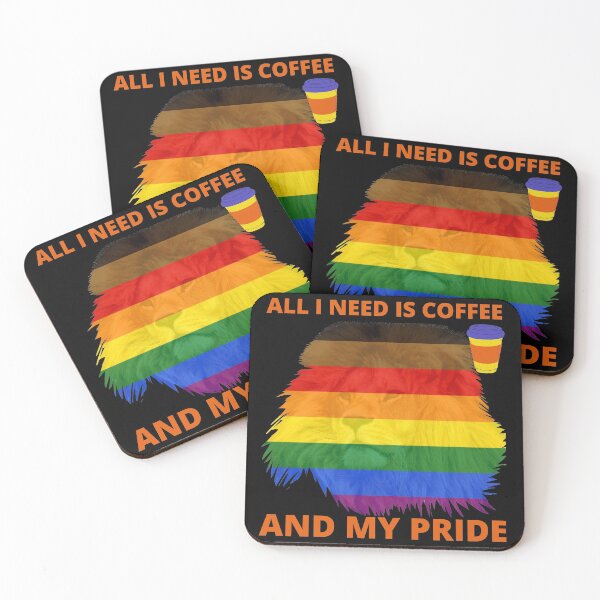 Item preview, All I need is coffee and my pride, lion  designed and sold by 1DaisyChainLane.