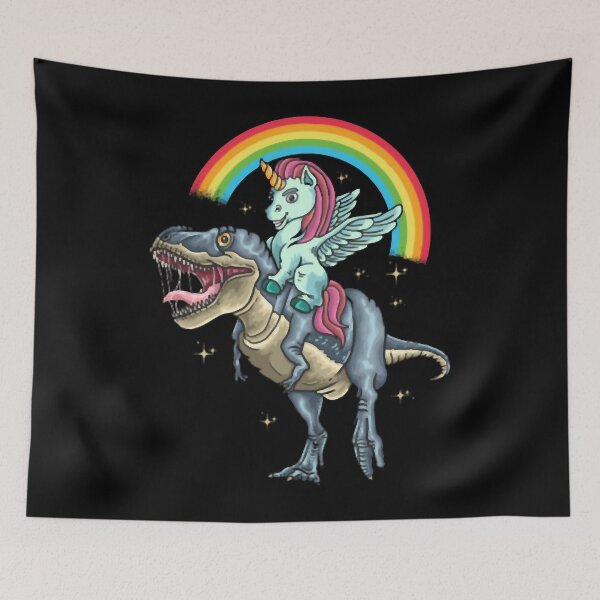 Item preview, Cool Unicorn Riding T Rex designed and sold by HumbleShirt.