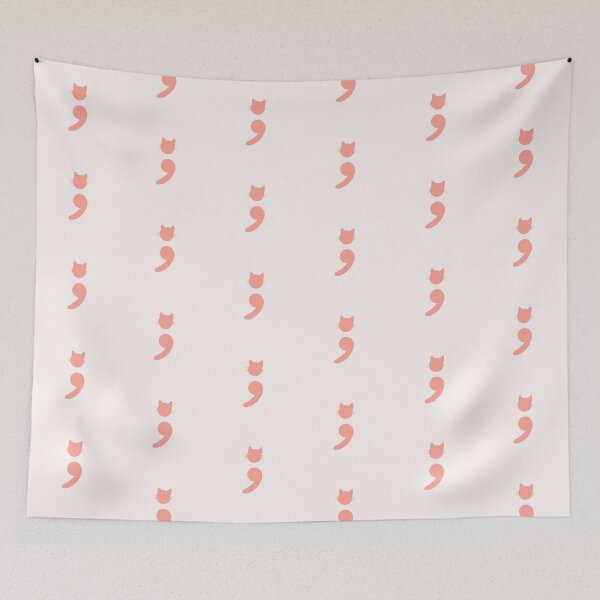 Item preview, Pink Cat Semicolon designed and sold by monsoonegy.