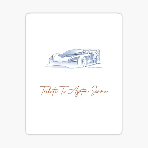 Mclaren Senna (Tribute to Ayrton Senna) Sticker for Sale by LuciferShade