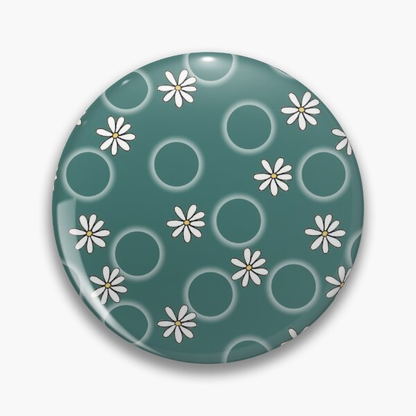 Item preview, White bubbles and daisies on teal designed and sold by Ninaeva.