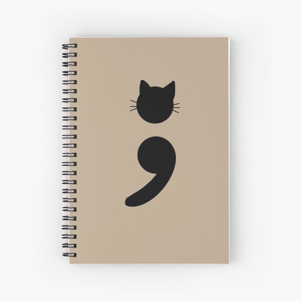 Black Cat Semicolon Art Print for Sale by monsoonegy  Redbubble
