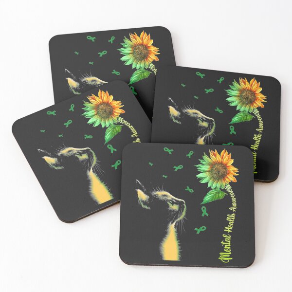 Item preview, Cat Sunflower Mental Health Awareness TShirt160 designed and sold by pennyzella.