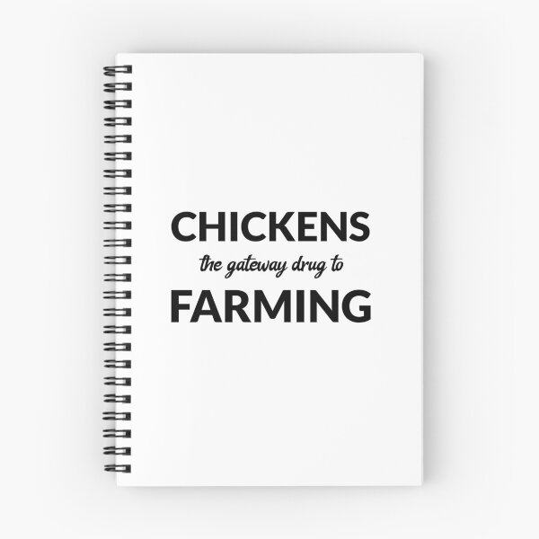 Item preview, Chickens - the gateway drug to farming -funny chicken design in black designed and sold by katiekendall.