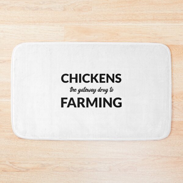 Item preview, Chickens - the gateway drug to farming -funny chicken design in black designed and sold by katiekendall.