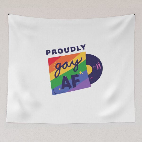 Item preview, Gay AF pride support rainbow colour designed and sold by SproutByAn.