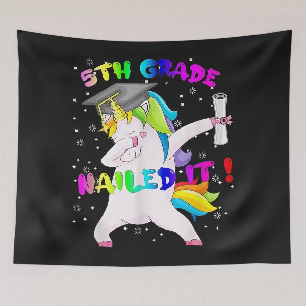 Artikelvorschau, Dab Unicorn Fifth 5th Grade Graduation Cap genagelt It Gift TShirt17 entworfen und verkauft von pennyzella.