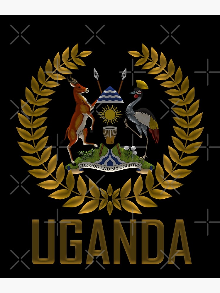 "Uganda Golden Coat Of Arms " Poster for Sale by Twarrior Redbubble
