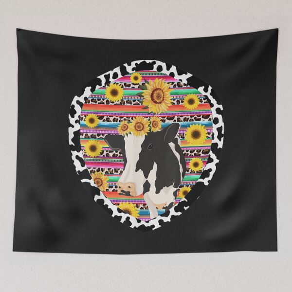 Item preview, Dairy Cow Heifer Mom Farming Serape Leopard Sunflower TShirt175 designed and sold by pennyzella.