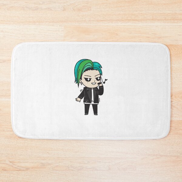 Item preview, Cute Kawaii Chibi Kpop Cartoon Boy Singer Green Hair designed and sold by KawaiiStickers-.
