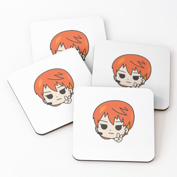 Item preview, Cute Kawaii Chibi Kpop Star Cartoon  Singer Orange Hair designed and sold by KawaiiStickers-.