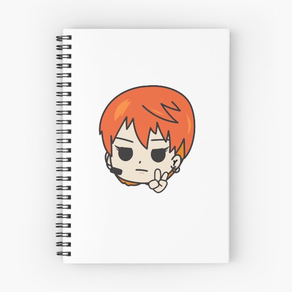 Item preview, Cute Kawaii Chibi Kpop Star Cartoon  Singer Orange Hair designed and sold by KawaiiStickers-.