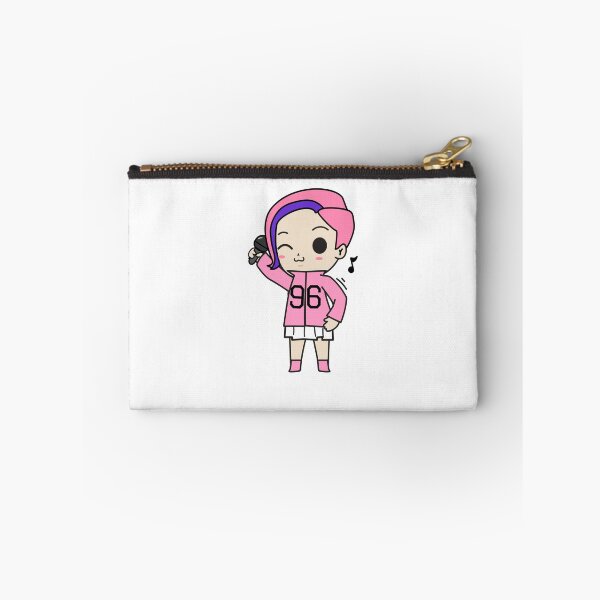 Item preview, Cute Kawaii Chibi Kpop Cartoon Female Singer Pink Hair Wink designed and sold by KawaiiStickers-.