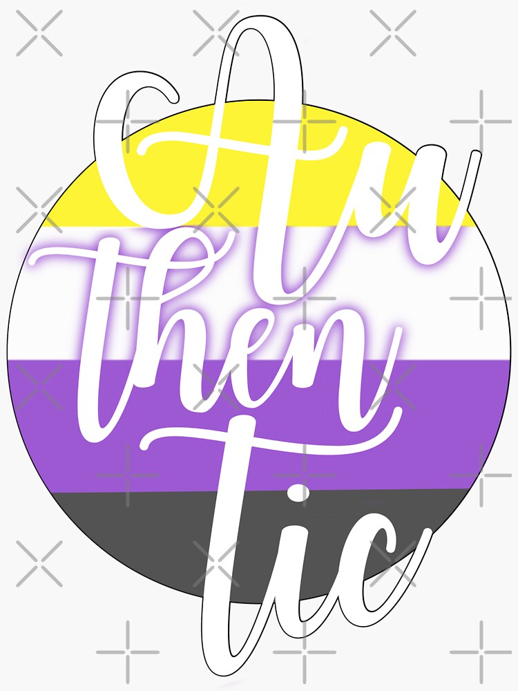 Authentic Nonbinary Pride Flag Sticker For Sale By Gerhanj Redbubble