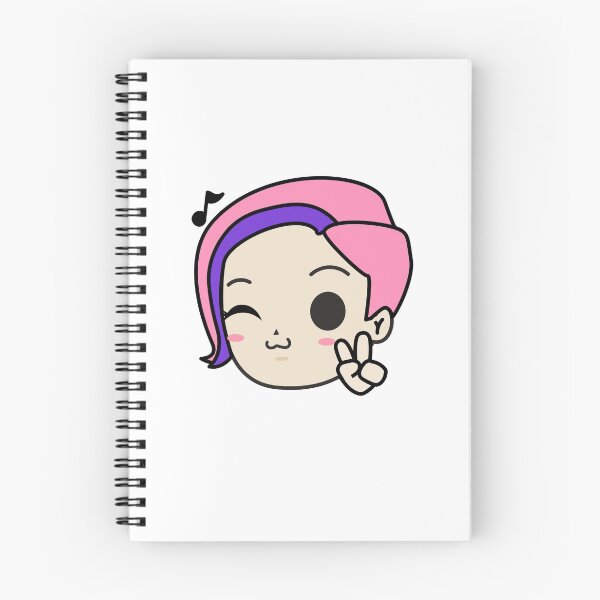 Item preview, Cute Kawaii Chibi Kpop Cartoon Female Singer Pink Hair Wink designed and sold by KawaiiStickers-.