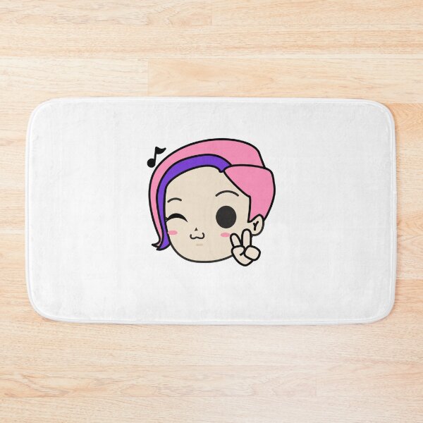 Item preview, Cute Kawaii Chibi Kpop Cartoon Female Singer Pink Hair Wink designed and sold by KawaiiStickers-.