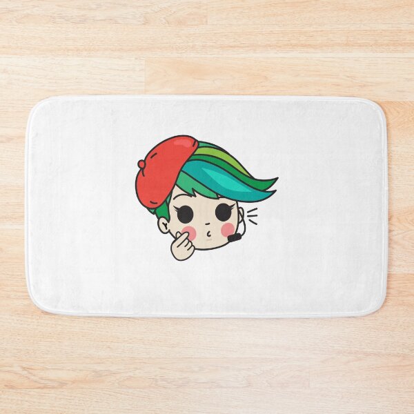Item preview, Cute Kawaii Chibi Kpop Cartoon Female Singer Green Hair designed and sold by KawaiiStickers-.