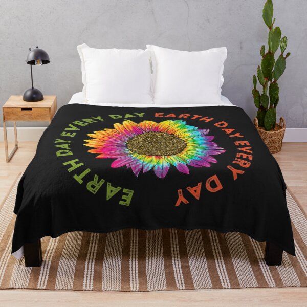 Item preview, Earth Day Every Day Hippie Tie Dye Sunflower Quote Saying TShirt147 designed and sold by pennyzella.