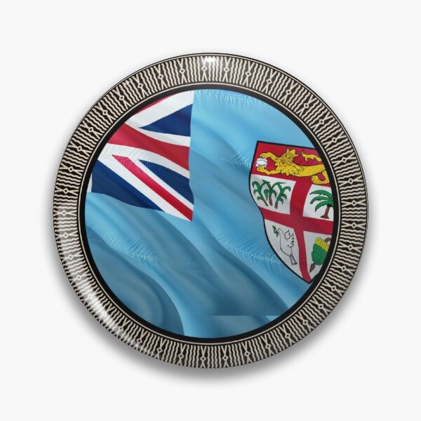 Button Anstecker Fiji Fidschi Flagge Ozeanien Flag Badge Abzeichen Pin 