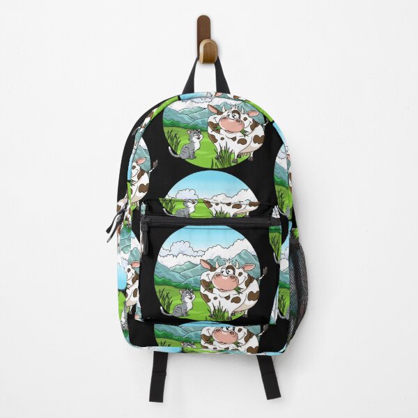 Item preview, Spotted cow and striped cat at pasture designed and sold by ARTemyzz.