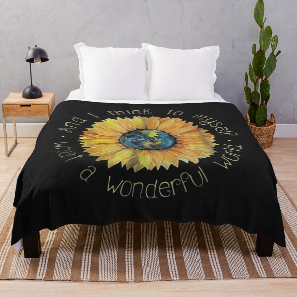 Item preview, Earth Sunflower I Think To Myself What A Wonderful World Tee TShirt152 designed and sold by pennyzella.