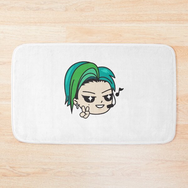 Item preview, Cute Kawaii Chibi K-pop Cartoon Guy Singer Green Hair designed and sold by KawaiiStickers-.