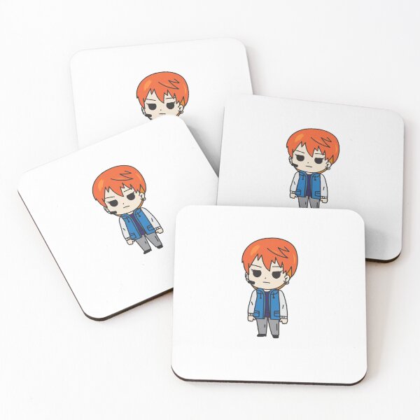 Item preview, Cute Kawaii Chibi K-pop Cartoon Guy Singer Orange Hair designed and sold by KawaiiStickers-.