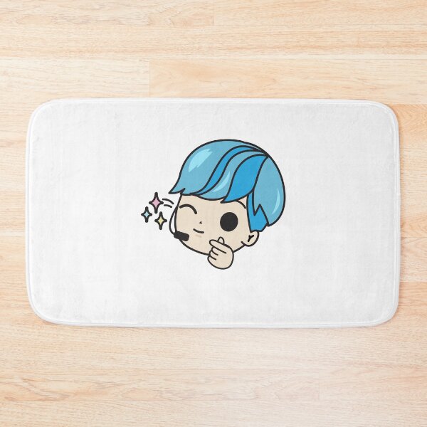 Item preview, Cute Kawaii Chibi K-pop Cartoon Boy Singer Blue Hair Winking designed and sold by KawaiiStickers-.
