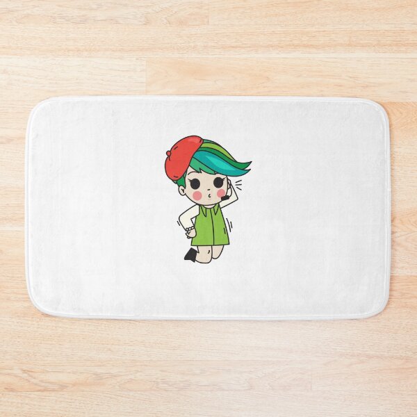 Item preview, Cute Kawaii Chibi K-pop Cartoon Girl Singer Green Hair designed and sold by KawaiiStickers-.