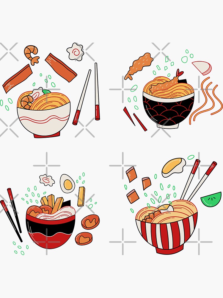 "Cute Ramen sticker pack Ramen Lovers" Sticker for Sale by CaitU