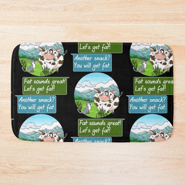 Item preview, Cute cat and cow getting hungry design designed and sold by ARTemyzz.