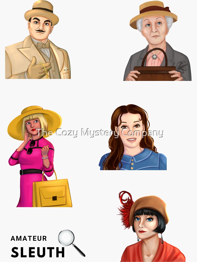 Greatest Cozy Mystery Amateur Sleuths Sticker Pack by SarahRowsSolo