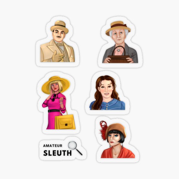Cozy Mystery Sleuths Sticker Pack Transparent Sticker