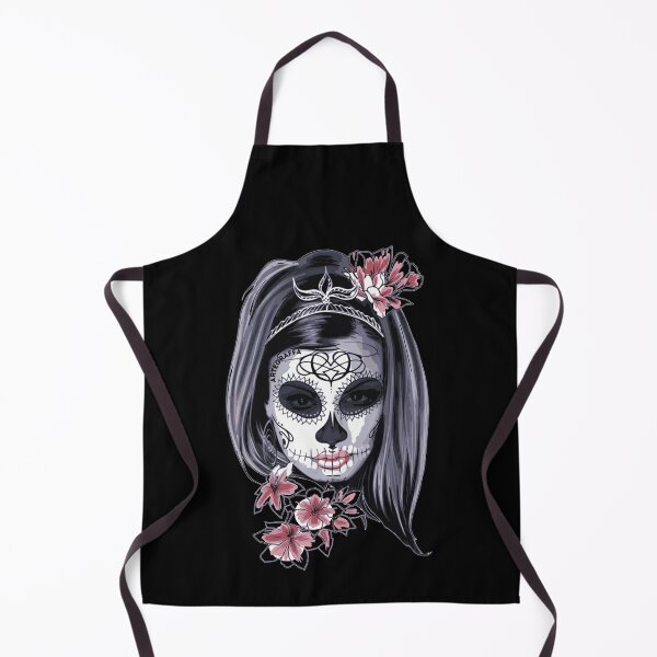 Item preview, girl skull helloween style gradient t-shirt with flowers designed and sold by ArteGraffa.