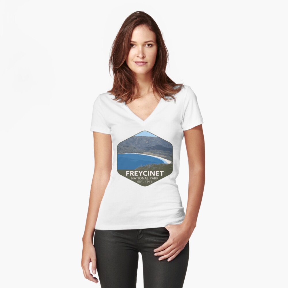 Item preview, Fitted V-Neck T-Shirt designed and sold by Home-Spirit.