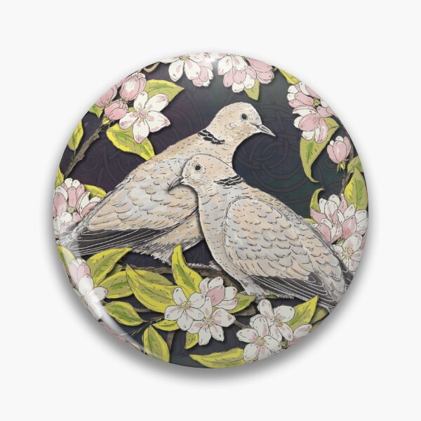 Item preview, Celtic Collared Doves in Blossom designed and sold by lottibrown.